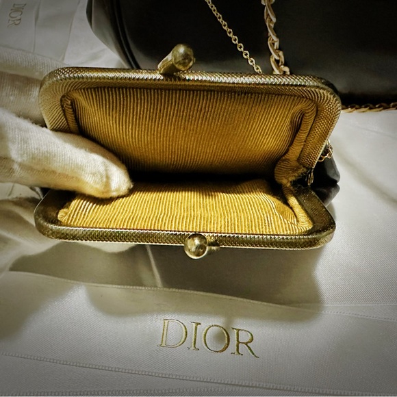 Authentic Vintage Christian  Dior 1960’s Handbag shoulder bag dark red Leather - Picture 15 of 17